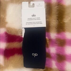 ALO Navy Half-Crew Socks